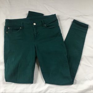Teal Green Gap Legging Jeans, 4 stretchy